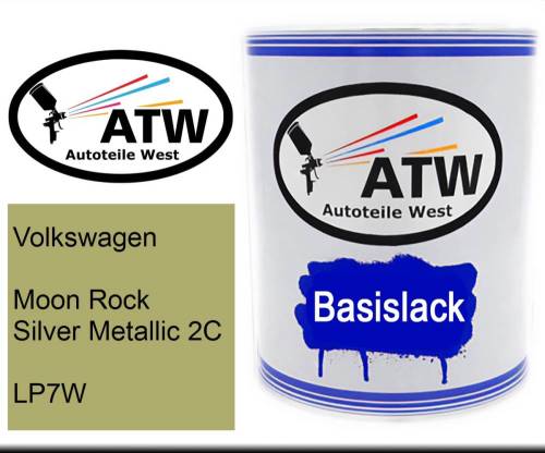 Volkswagen, Moon Rock Silver Metallic 2C, LP7W: 1L Lackdose, von ATW Autoteile West.